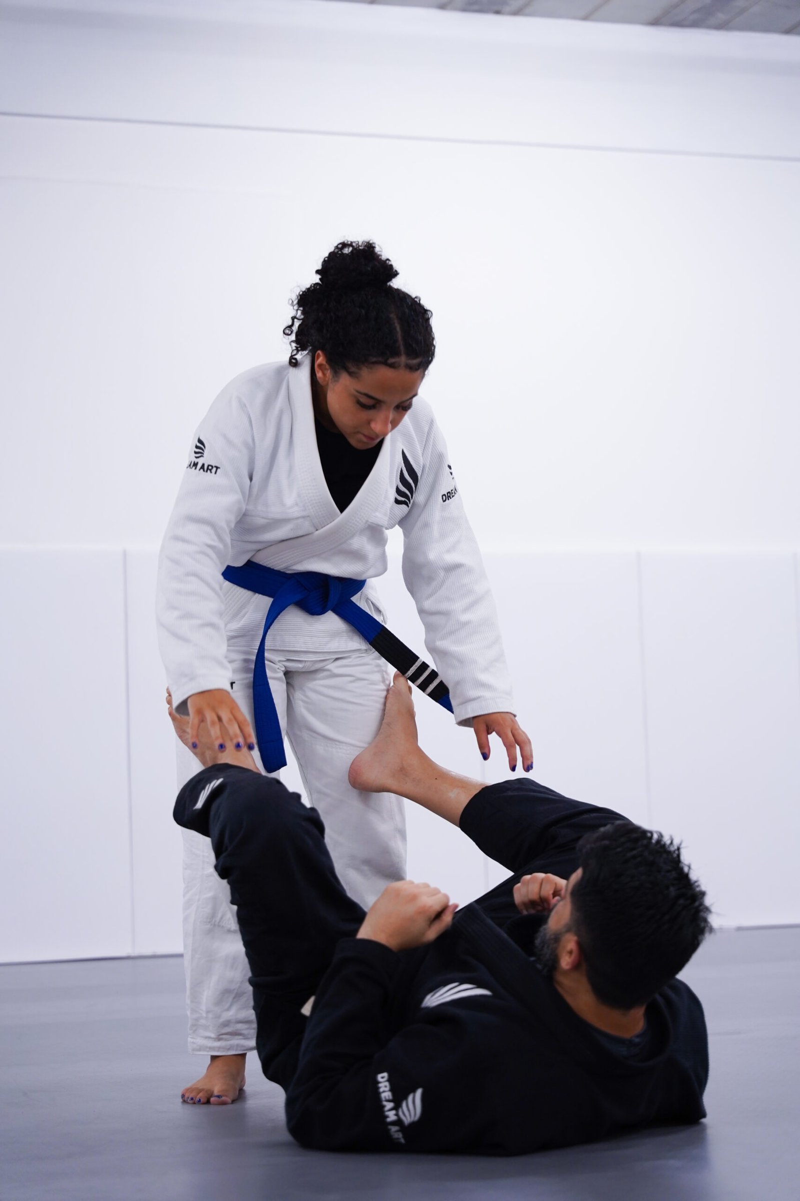 Treino intermediário de jiu-jitsu na Dream Art Interlagos